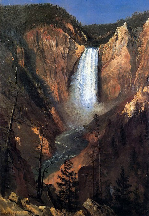 Bierstadt Albert Lower Yellowstone Falls, Albert Bierstadt