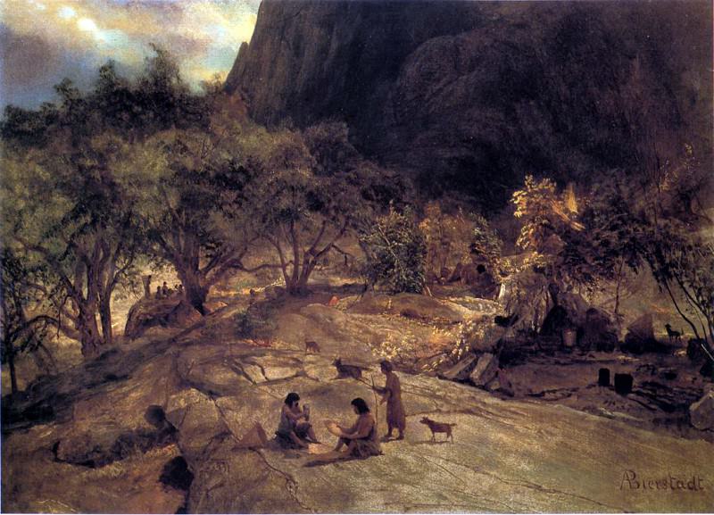 Индейскитй лагерь, долина Йосмит в Калифорнии, Альберт Бирштадт