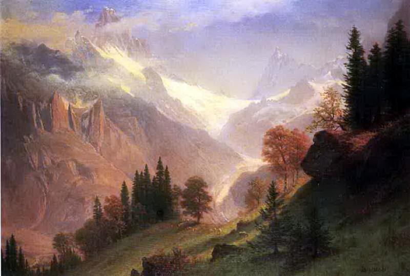 Bierstadt Albert View of the Grindelwald, Albert Bierstadt