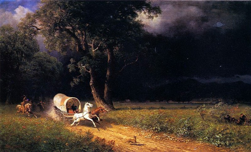 Bierstadt Albert The Ambush, Albert Bierstadt