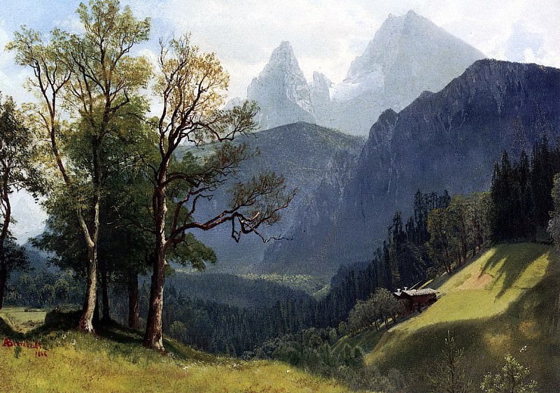 Bierstadt Albert Tyrolean Lansscape, Albert Bierstadt