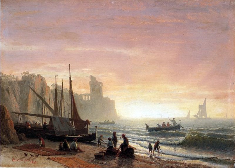Bierstadt Albert The Fishing Fleet, Albert Bierstadt
