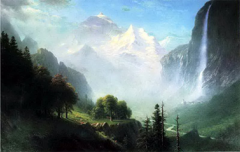 Водопад Штауббах около Лаутербруннен в Швейцарии, Альберт Бирштадт