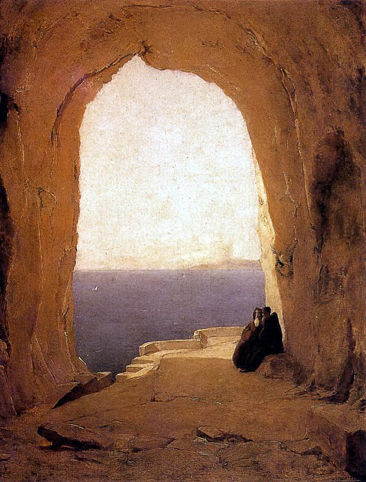 BLECHEN Karl Grotto In The Gulf Of Naples, German artists