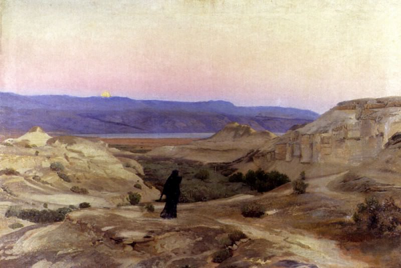 Бауэрнфайнд, Густав – Мертвое море и Моабитовы горы под вечер, Немецкие художники