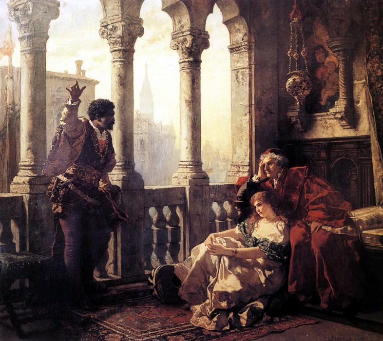 Othello Relating His Adventures to Desdemona, German artists