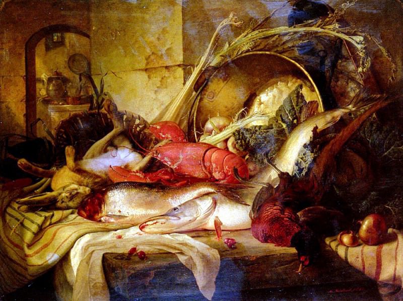 Gronland Theude A Still Life With Lobster And Game, Немецкие художники