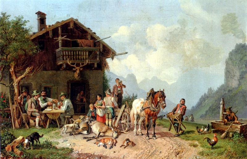Бюркель, Хайнрих – После охоты, Немецкие художники