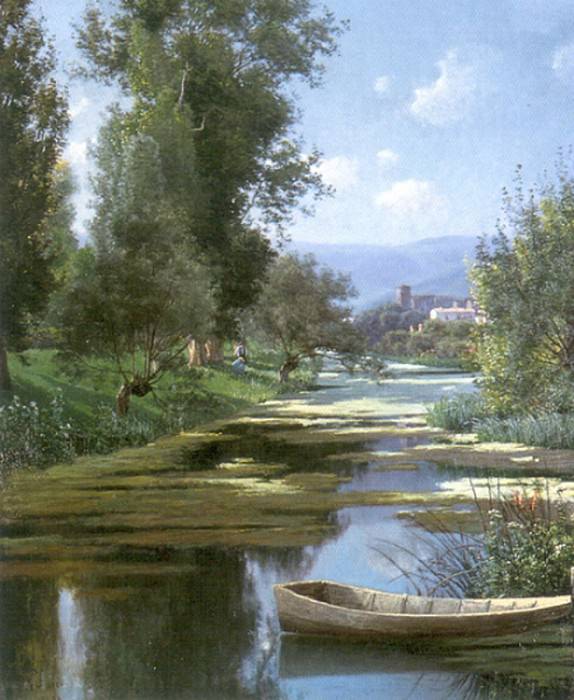 Karcher Gustave The Row Boat 1899, Немецкие художники