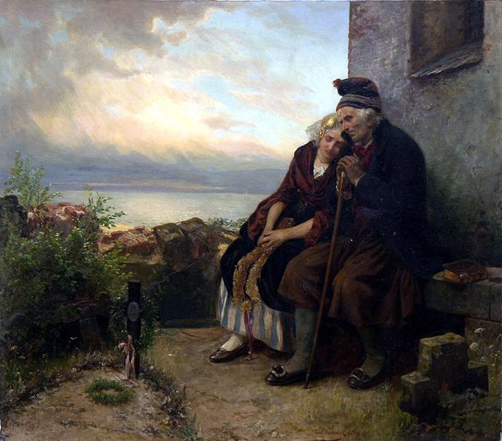 Hubner Carl Mourning Their Loss, German artists