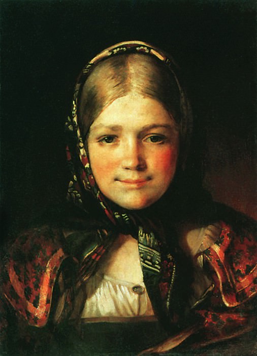 Peasant girl, Vasily Maksimov