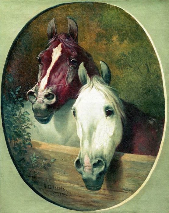 Two horses, Nikolay Sverchkov