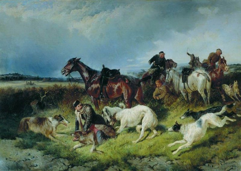 Wolf hunting, Nikolay Sverchkov