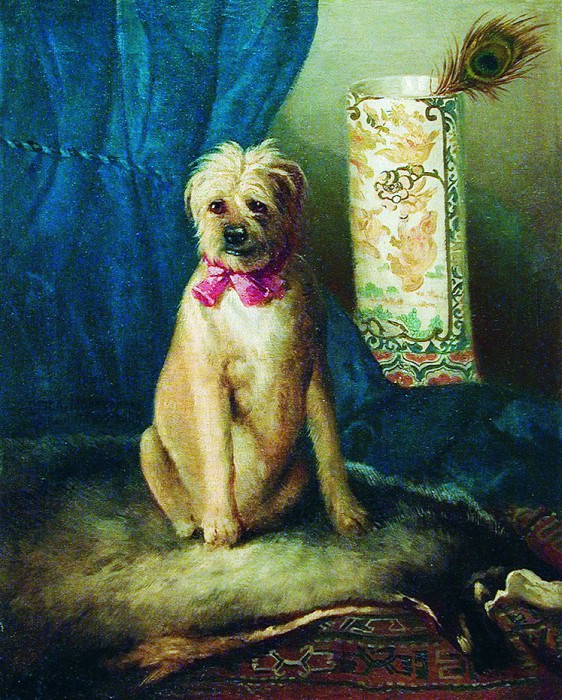 Dog with bow, Nikolay Sverchkov