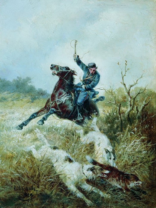 Hunting with greyhounds, Nikolay Sverchkov
