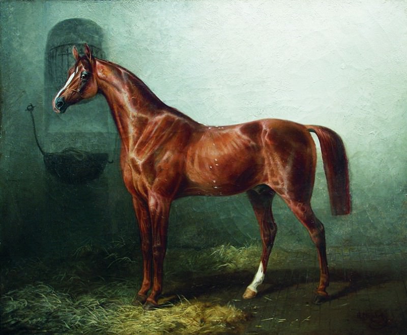 Horse in stall, Nikolay Sverchkov