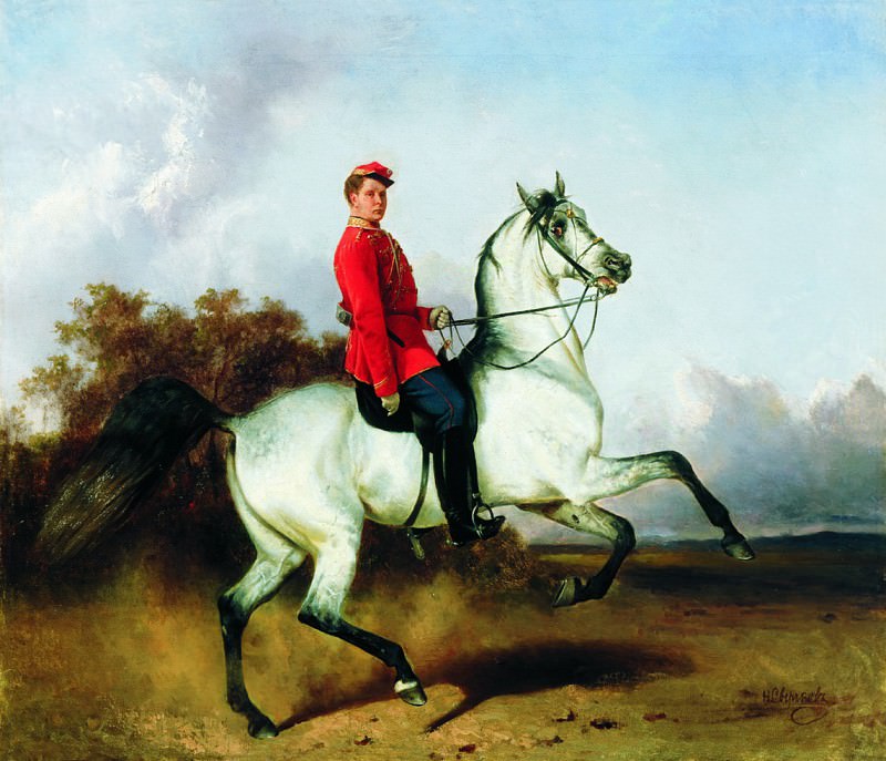 Life hussar on horseback , Nikolay Sverchkov
