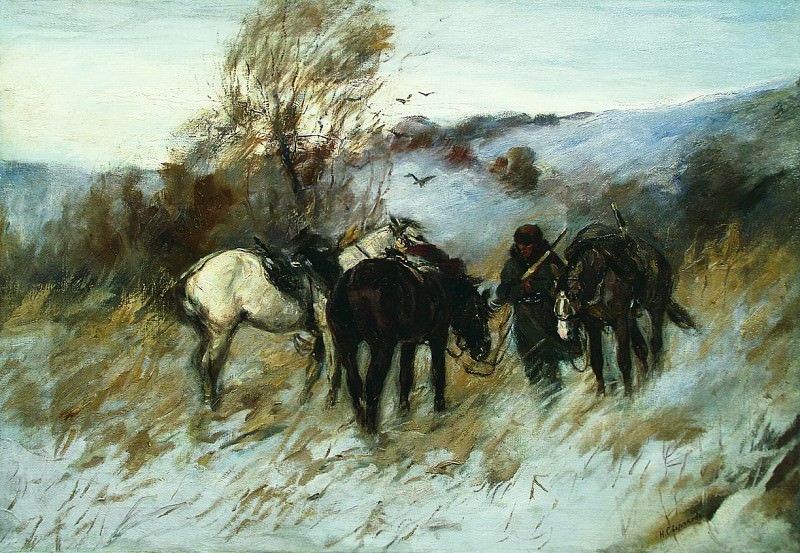 В бурю зимой, Николай Егорович Сверчков