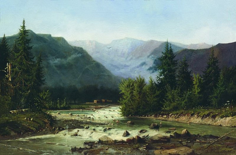 Швейцарский пейзаж. Вторая половина XIX века, Арсений Мещерский