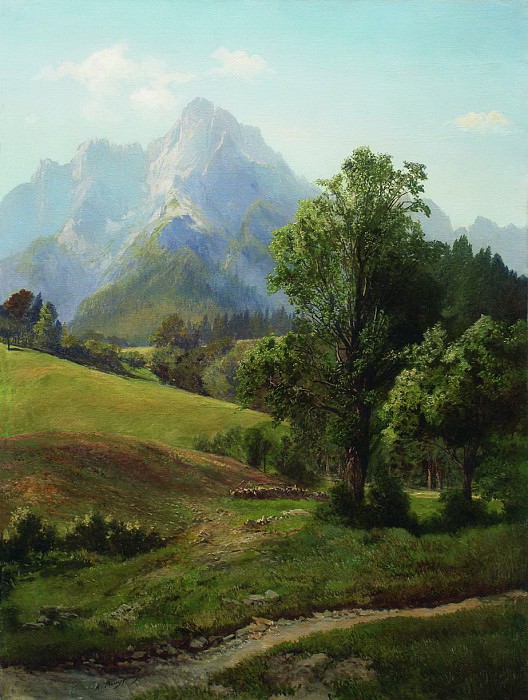 Alpine landscape, Arseny Meshersky