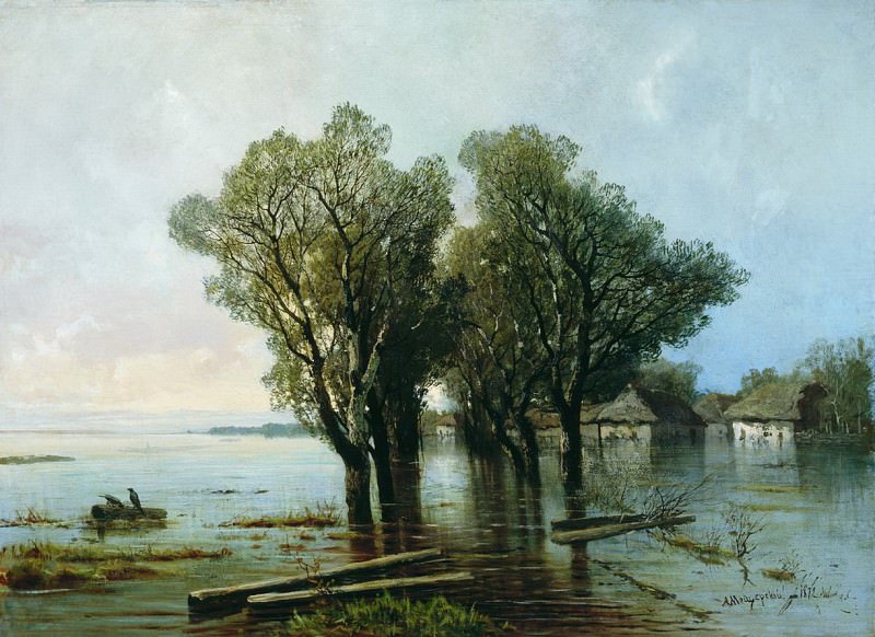 Flooding in the village, Arseny Meshersky