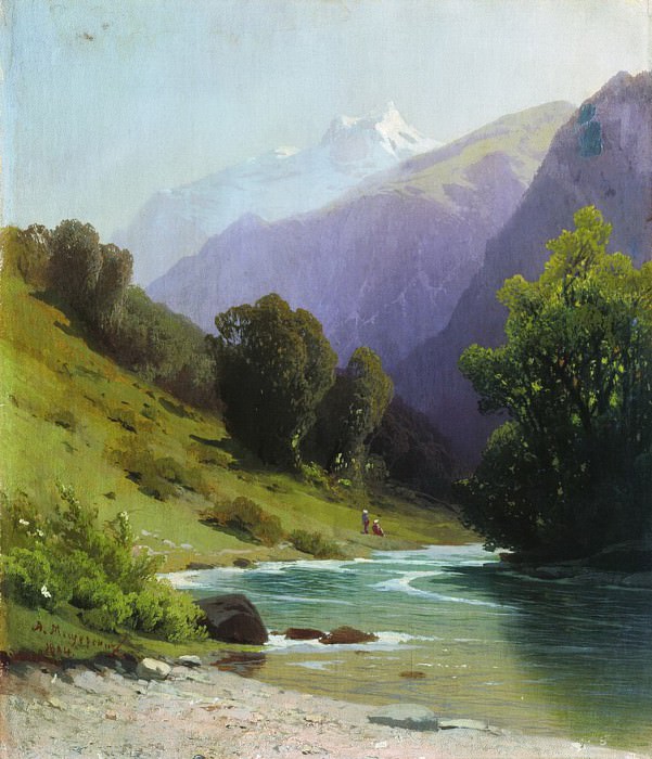 Mountain landscape, Arseny Meshersky