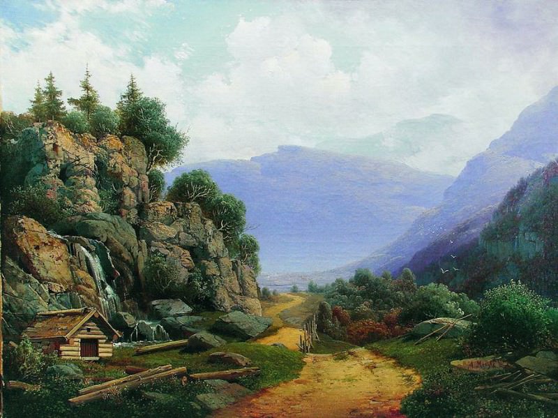Mountain landscape, Arseny Meshersky