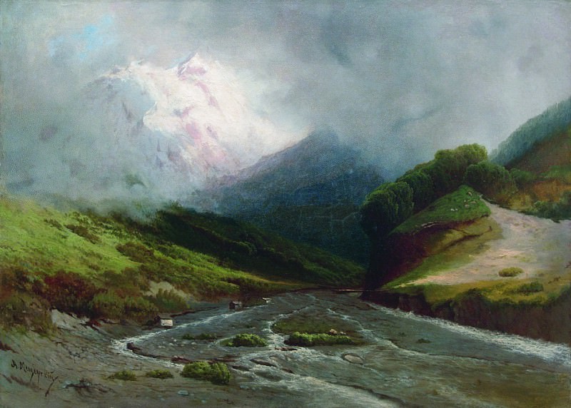 Alpine river, Arseny Meshersky