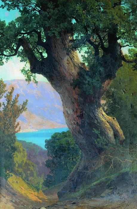 Tree over cliff, Arseny Meshersky