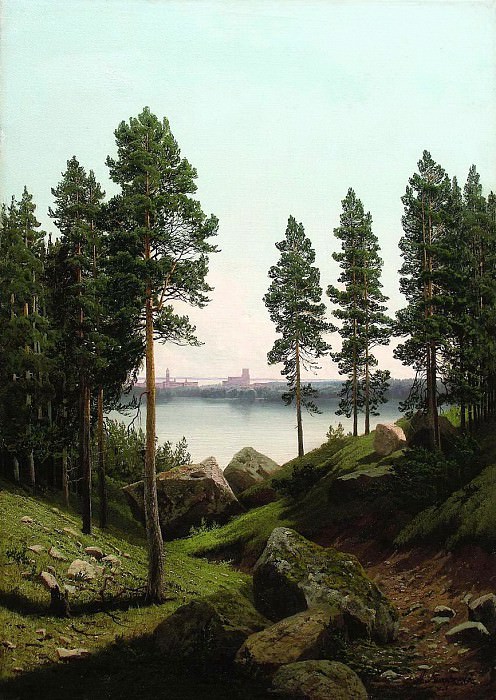 Landscape with lake, Arseny Meshersky