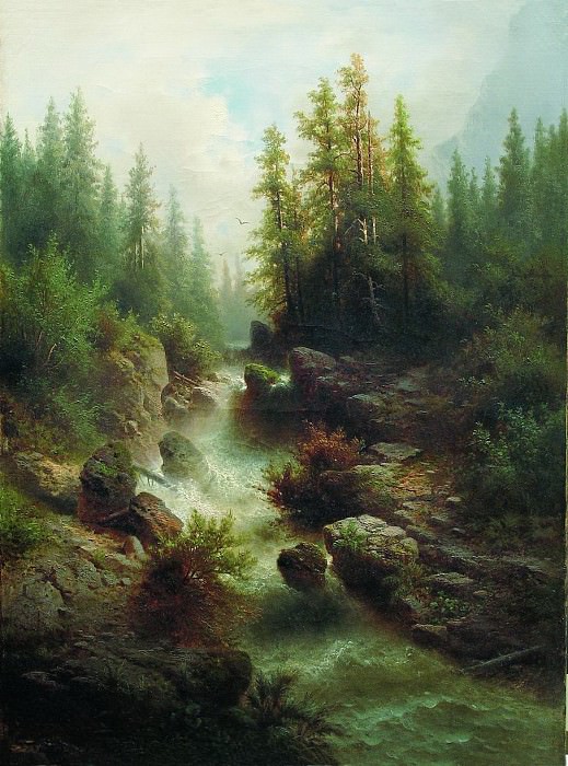 Mountain stream, Arseny Meshersky
