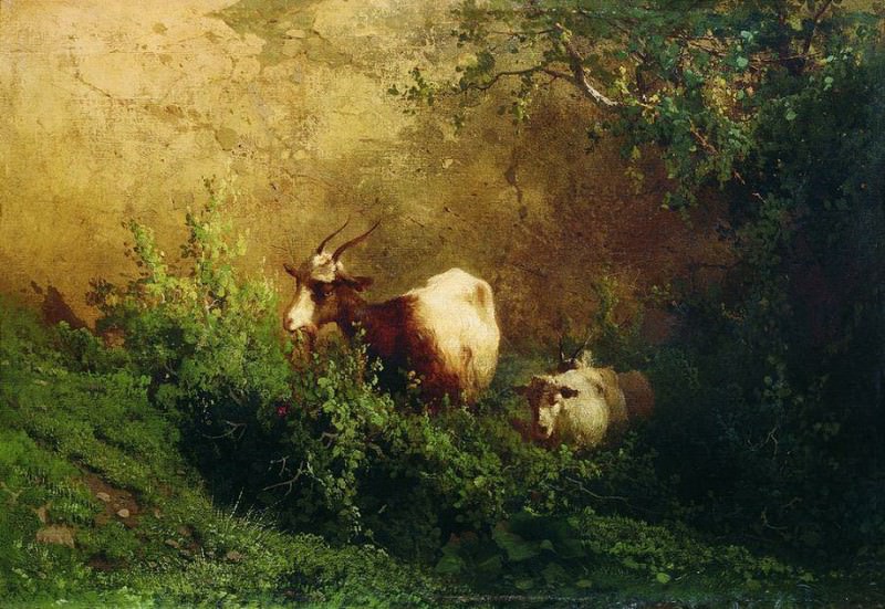 Landscape with goats, Arseny Meshersky
