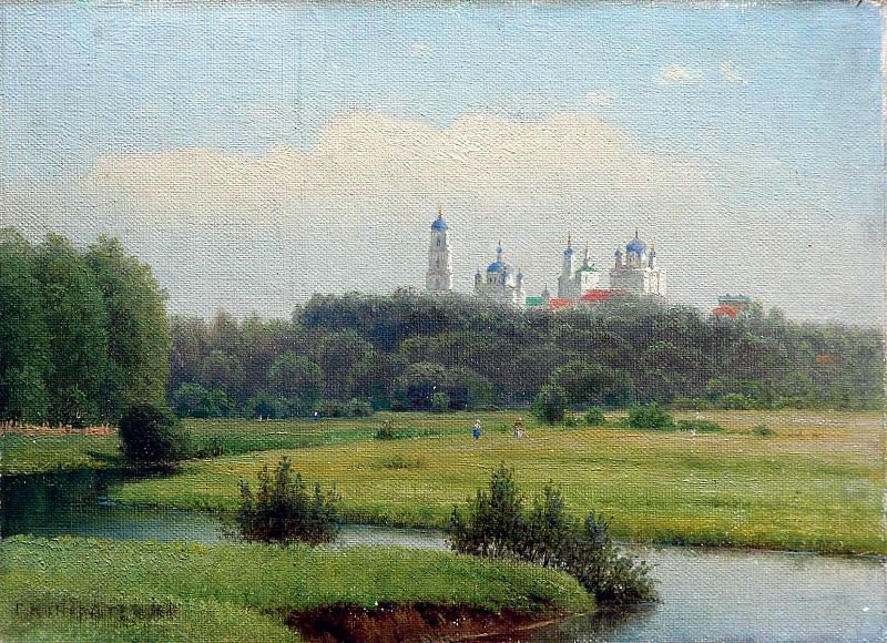 Summer landscape View of monastery, Gavriil Kondratenko