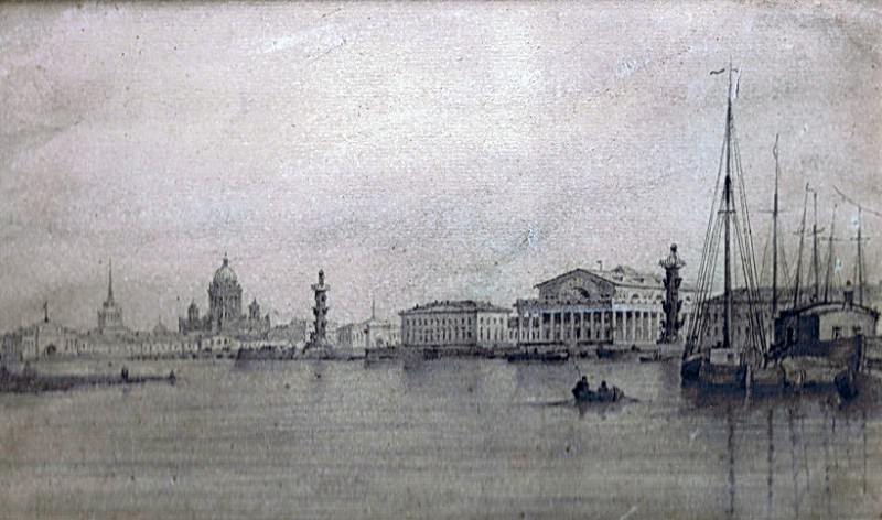 View of the Strelka Vasil Ostr Isaak Sob and the Admiralty from the side of Hare Island, Gavriil Kondratenko