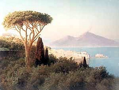 Итальянский пейзаж с видом на Везувий, Гавриил Павлович Кондратенко