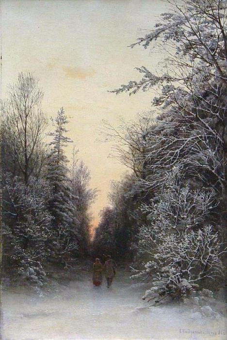 In winter forest, Gavriil Kondratenko