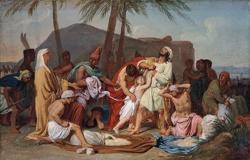 Братья Иосифа находят чашу в мешке Вениамина