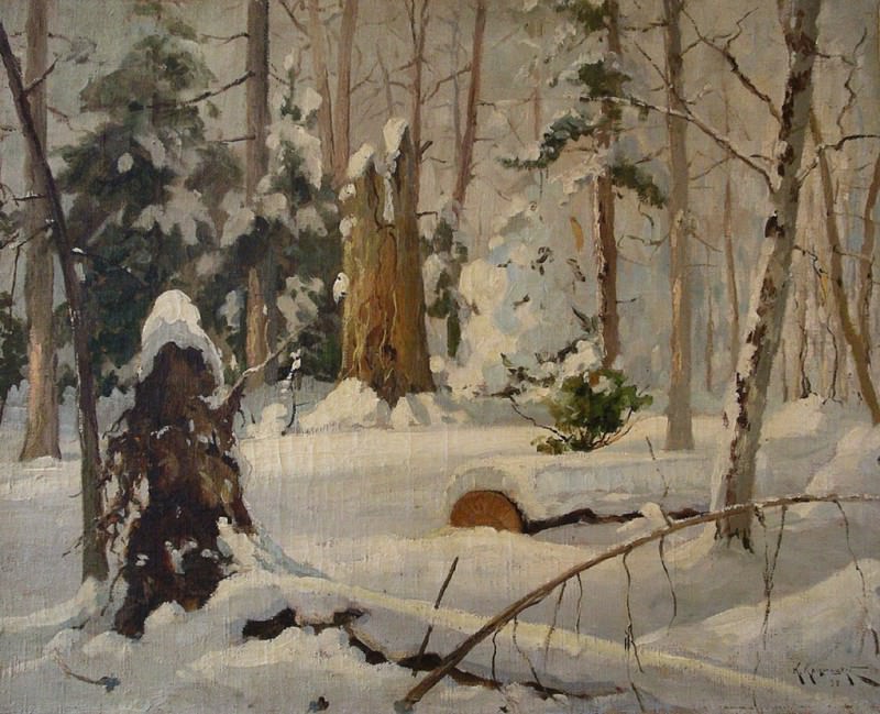 Winter forest, Konstantin Kryzhitsky