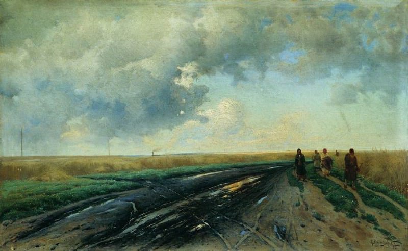 Road after rain, Konstantin Kryzhitsky