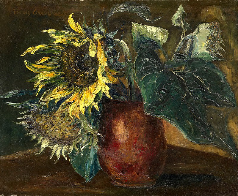 Still life with sunflowers, Boris Grigoriev