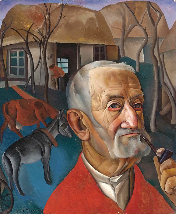Man with pipe, Boris Grigoriev