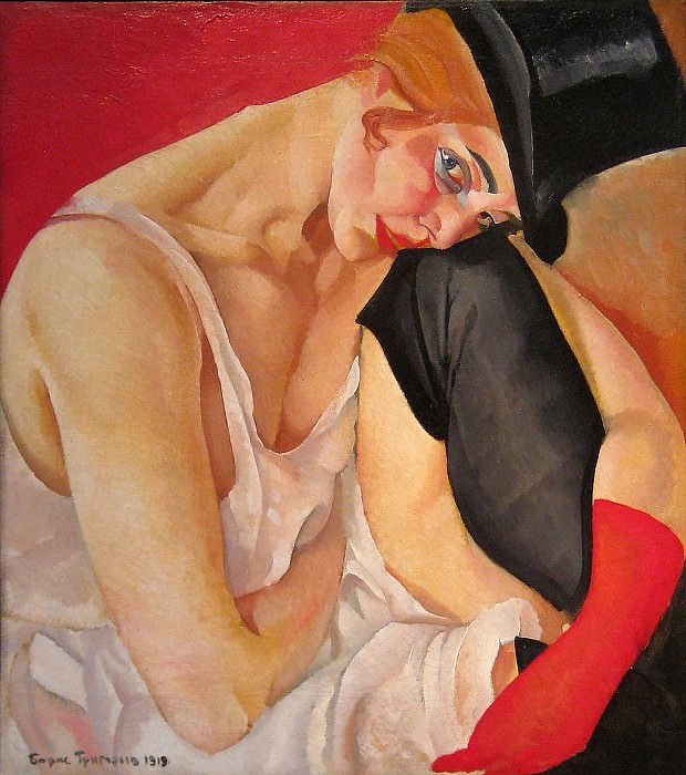 Lady in Top Hat, Boris Grigoriev