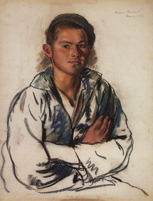 Портрет молодого рыбака, Зинаида Евгеньевна Серебрякова