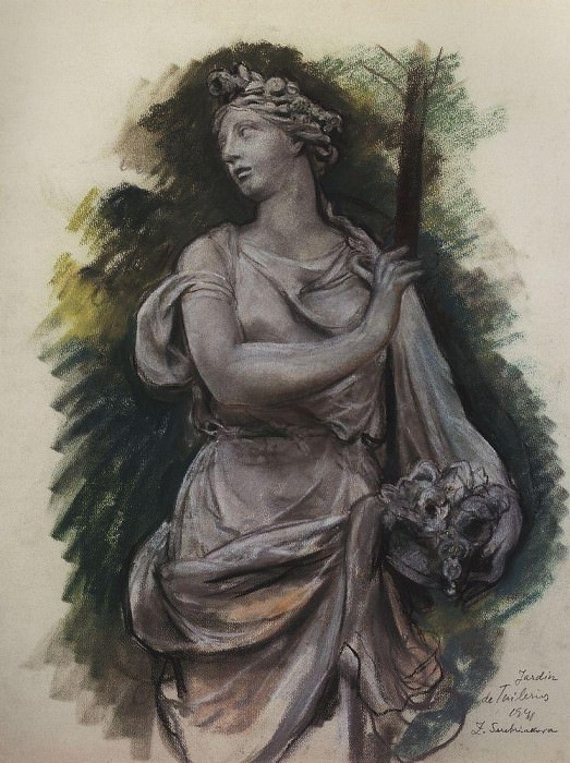 Скульптура в Тюильри, Зинаида Евгеньевна Серебрякова