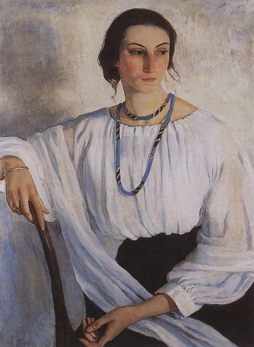 Portrait of E. E. Zelenkova, nee Lancer, sister of the painter, Zinaida Serebryakova