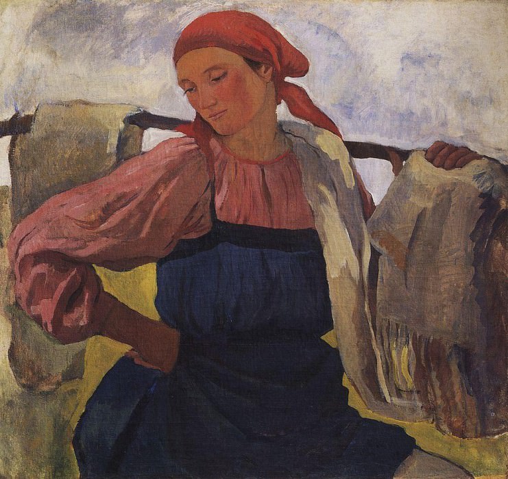 The peasant woman with a yoke, Zinaida Serebryakova