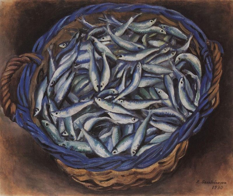 Basket with sardines, Zinaida Serebryakova