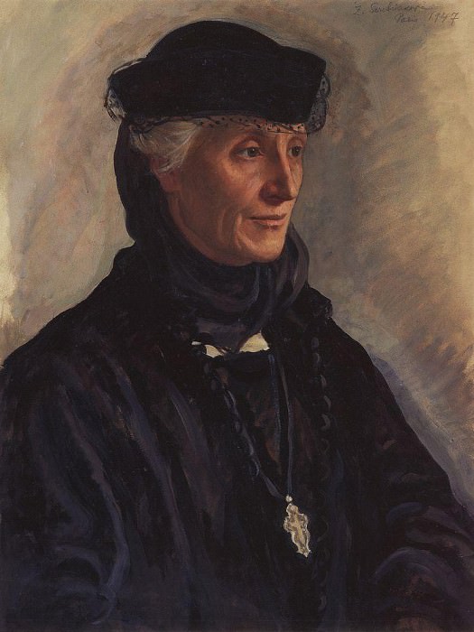 Portrait of S. M. Lukomskaya, nee Dragomirova, Zinaida Serebryakova