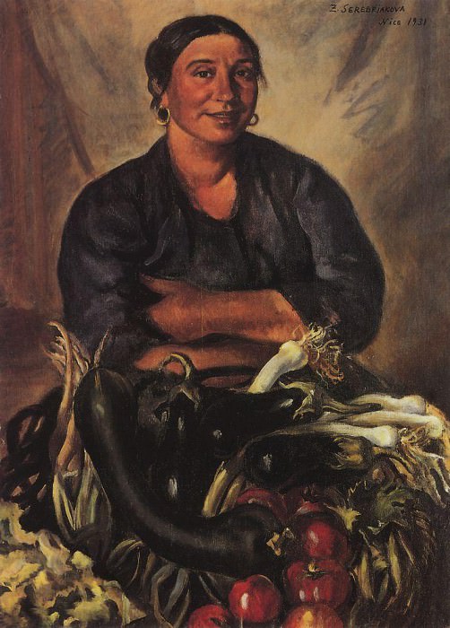 The seller vegetables. Nice, Zinaida Serebryakova