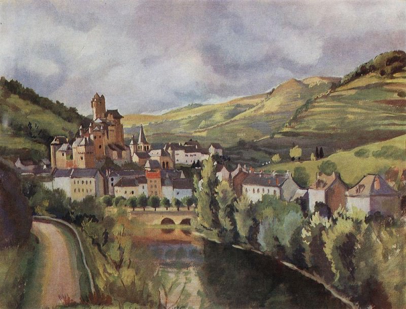 Auvergne. The town of Esteng, Zinaida Serebryakova